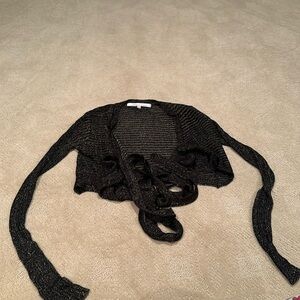 Lovers + Friends cropped wrap long sleeve top